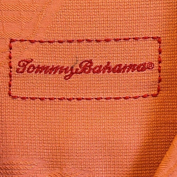 Tommy Bahama Soft Coral Bird of Paradise Silk Button Down Shirt Men’s Large - Picture 3 of 8